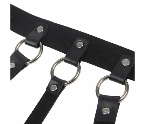 Subblime Chest Harness Black with Decorative Chain Details One Size