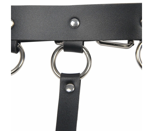 Subblime Chest Harness Black with Decorative Chain Details One Size