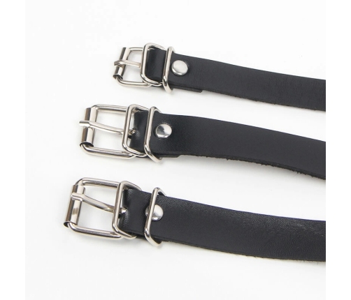 Subblime Corset Harness with Decorative Chains, Adjustable, Black, One Size