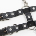 Subblime Harness Model 5944889 - Black Leather with Chain Accents, One Size