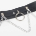 Subblime Belt & Garter Harness with Chain Accents, Black, One Size