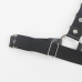Subblime Belt & Garter Harness with Chain Accents, Black, One Size