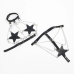 Subblime Full Body Harness Black with Decorative Star Chain, One Size