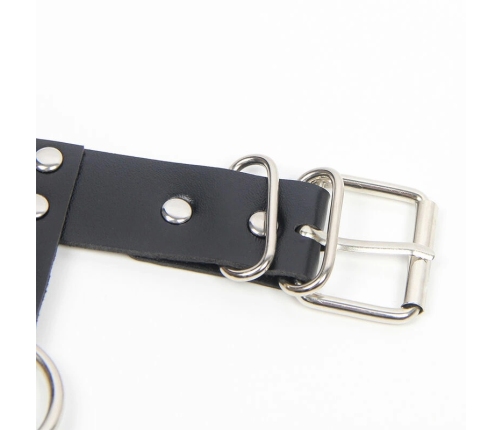 Subblime Harness Bra & Star Necklace with Chains, Black, One Size