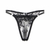 Subblime 3-Piece Lingerie Set Black L/XL - Bra, Thong & Garter, Floral Print