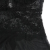 Subblime Babydoll Black S/M - Tulle Fabric with Lace and Floral Accents