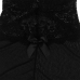 Subblime Babydoll Black S/M - Tulle Fabric with Lace and Floral Accents