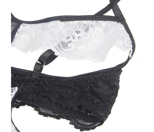 Subblime Maid Body Costume L/XL Black & White - Elegant Two-Tone Bodysuit