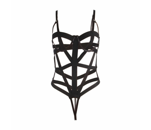 Subblime Lingerie Black Bodysuit with Cutouts L/XL Adjustable Straps