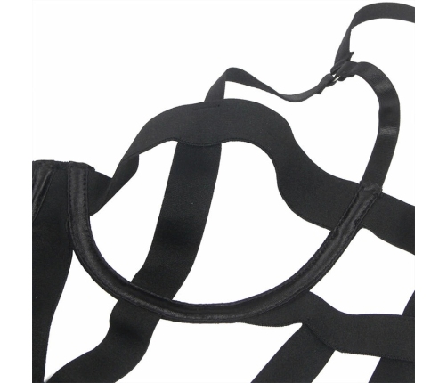 Subblime Lingerie Black Bodysuit with Cutouts L/XL Adjustable Straps