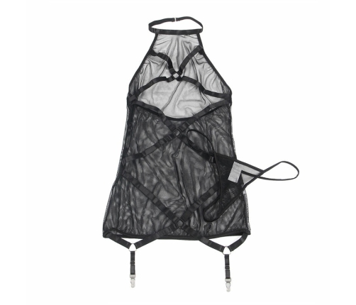 Subblime Transparent Halter Neck Dress Black L/XL - Elegant Mesh Design