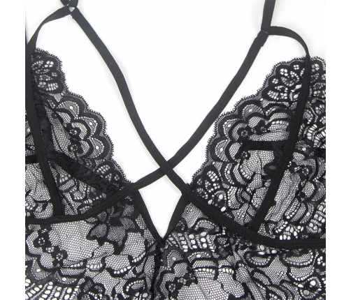 SUBBLIME - DISFRAZ POLICIA BODY ENCAJE NEGRO S/M