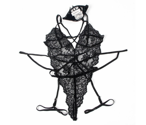 SUBBLIME - DISFRAZ POLICIA BODY ENCAJE NEGRO S/M