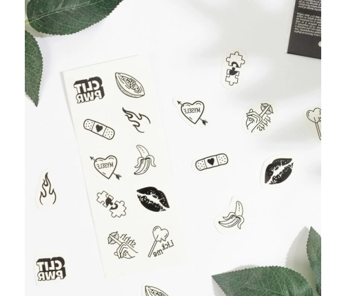 Secret Play Candy Collection Temporary Tattoos - Set of 10 Colorful Designs