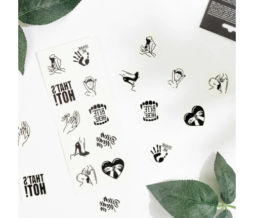 Secret Play Chic Tattoo Set - 10 Artistic Temporary Tattoos Kinky Collection