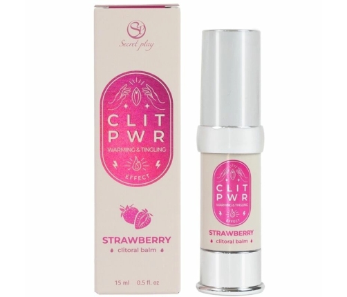 Secret Play Clit Pwr Strawberry Intimate Balm 15ml Airless System