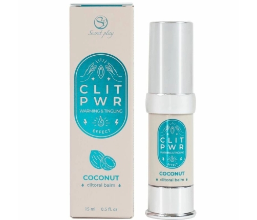 Secret Play Clit Pwr Coconut Enhancing Balm 15ml - Airless System