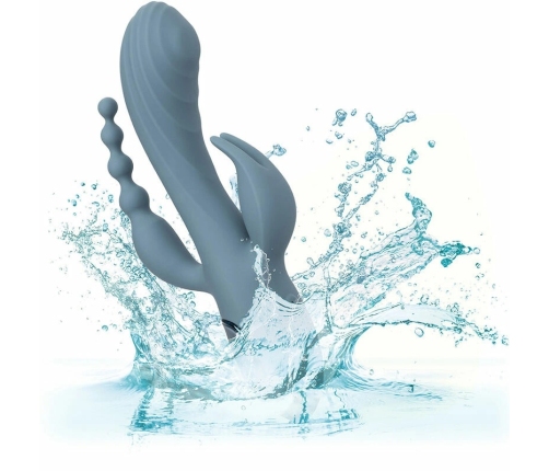 CALEXOTICS - VIBRADOR TRIPLE ÉXTASIS GRIS