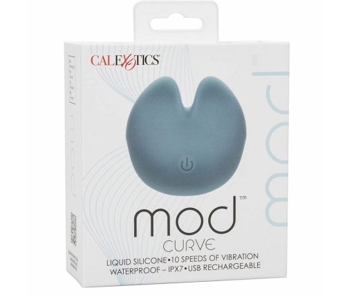 CalExotics Mod Curve Blue - Dual Vibrating Silicone Intimate Device