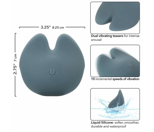 CalExotics Mod Curve Blue - Dual Vibrating Silicone Intimate Device