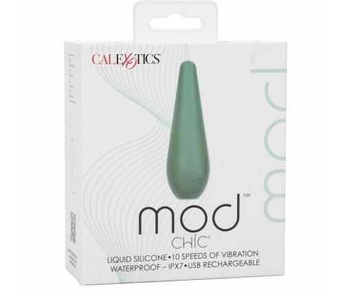 CalExotics Mod Chic Precision Massager Green - 10-Speed Liquid Silicone