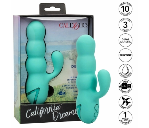 CalExotics Del Mar Diva Aqua Green Dual-Action Intimate Machine 9.5cm