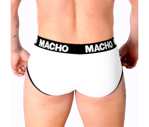 Macho MS30BL Classic Briefs White L Breathable Lycra Comfort Fit