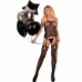Livco Corsetti Fashion Amrin Lace Bodystocking Black One Size Elegant Fit