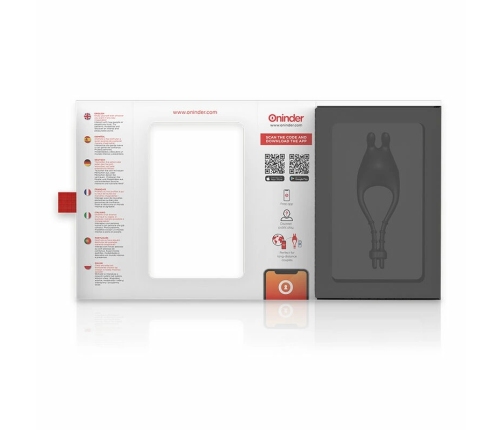 ONINDER PAMPA Black Rechargeable Adjustable Ring with App Control, 10 Speeds