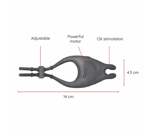 ONINDER PAMPA Black Rechargeable Adjustable Ring with App Control, 10 Speeds