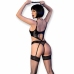 Chilirose CR 4625 Four-Piece Set with Openwork Details Black S