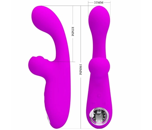 Pretty Love Skylar Multi-Function Intimate Device Purple Silicone USB