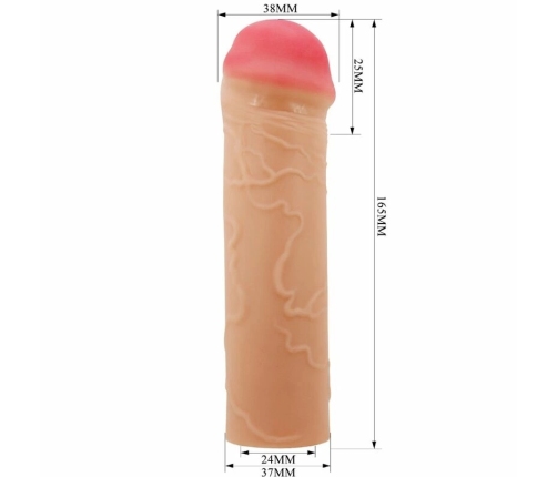 Pretty Love Nile Extension Sleeve Flesh TPR Flexible Enhancer