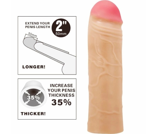 Pretty Love CHANE Extension Sleeve Flesh Tone TPR Adjustable Fit