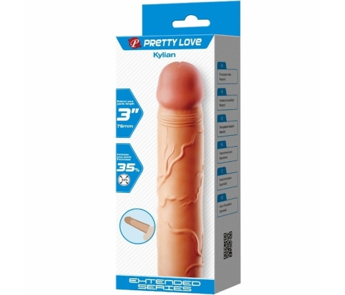 Pretty Love Kylian Extension Sleeve Flesh TPR 20 cm
