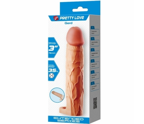 Pretty Love Gerd Extension Sleeve Flesh TPR Adjustable Strap System