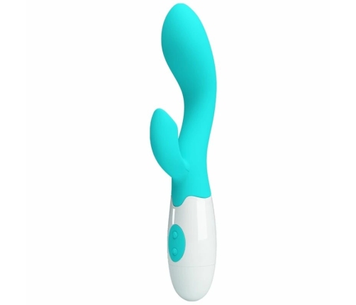 Pretty Love Brighty Dual-Action Aqua Green Silicone Vibrator 21cm