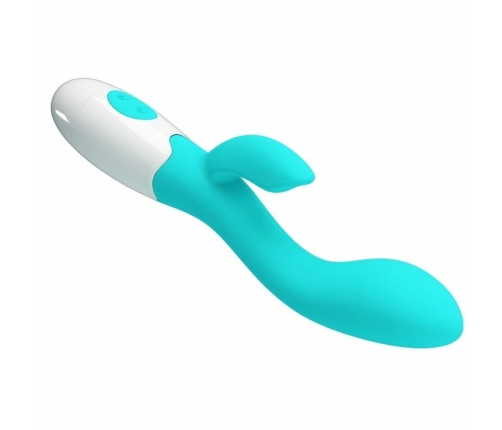 Pretty Love Brighty Dual-Action Aqua Green Silicone Vibrator 21cm