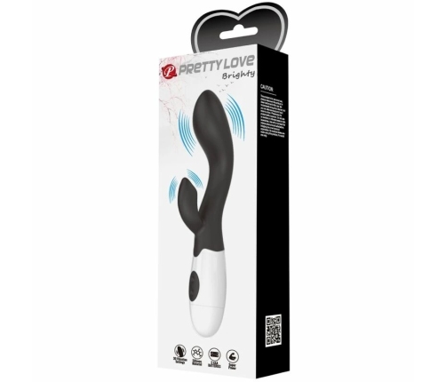 Pretty Love Brighty Black - Dual Motor G-Spot & External Stimulator, 30 Modes