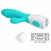 Pretty Love Snappy Dual-Action Vibrating Device Aqua Green Silicone
