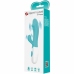 Pretty Love Snappy Dual-Action Vibrating Device Aqua Green Silicone