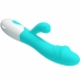 Pretty Love Snappy Dual-Action Vibrating Device Aqua Green Silicone