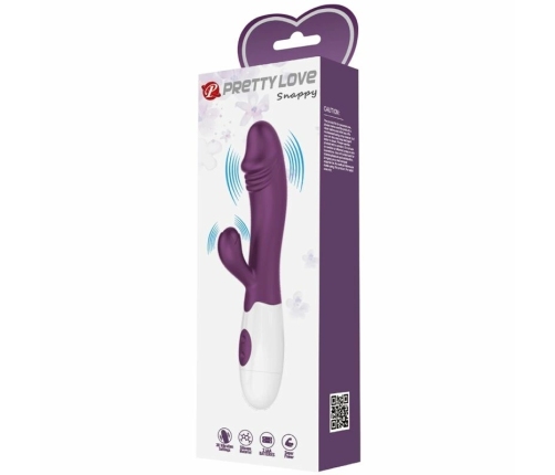 Pretty Love Snappy Dual-Action Vibrating Device - Purple, 30 Modes