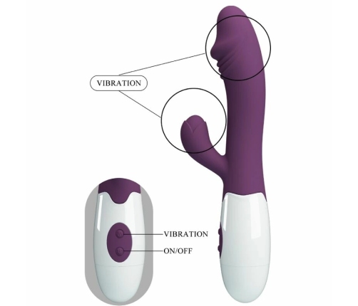 Pretty Love Snappy Dual-Action Vibrating Device - Purple, 30 Modes