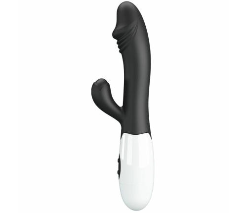 Pretty Love Snappy Black Dual-Action Vibrating Device, 30 Modes