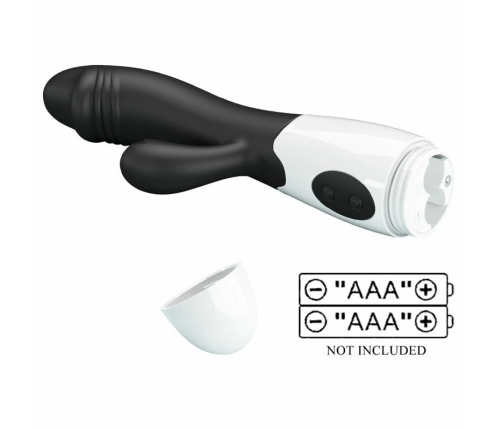 Pretty Love Snappy Black Dual-Action Vibrating Device, 30 Modes