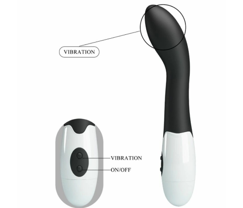 Pretty Love Bishop G-Spot Vibrator 30 Modes Black ABS Silicone