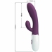 Pretty Love Alvis Dual Motor Intimate Silicone Massager, Purple, 21 cm