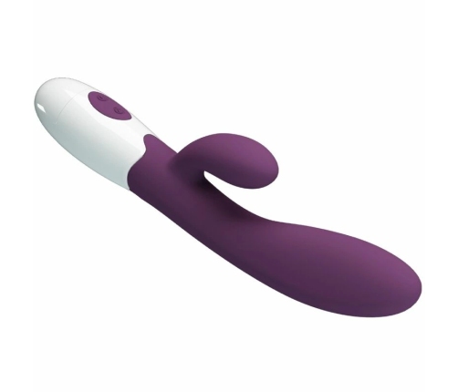 Pretty Love Alvis Dual Motor Intimate Silicone Massager, Purple, 21 cm