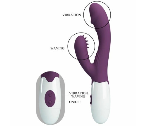 Pretty Love Andre Dual-Action Silicone Intimate Device Purple 21cm